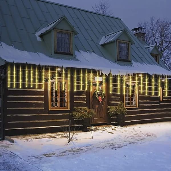 LED-JULGRANSLJUS ISPELAR METEORITER FALLANDE SNÖ VARMA 50 CM 8 ISPELAR