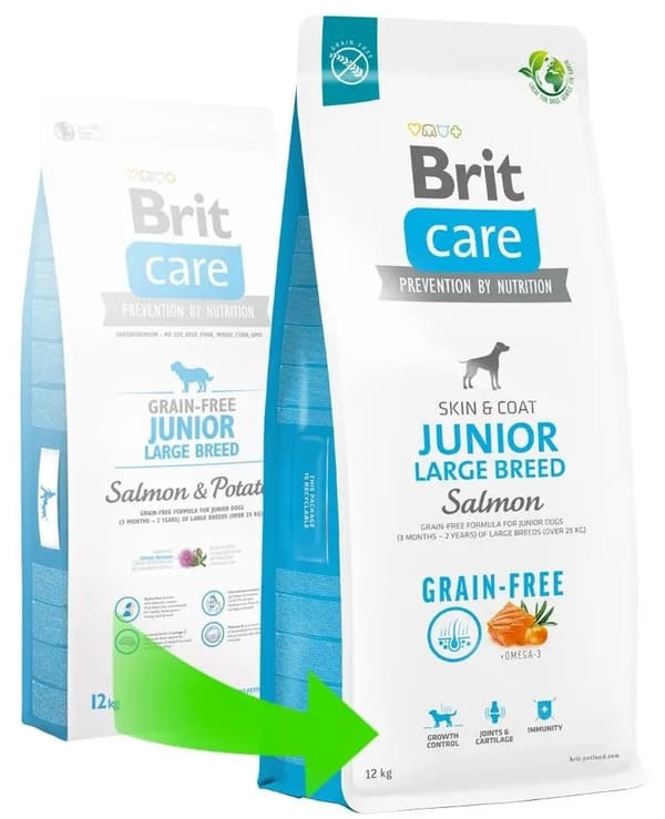 Brit Care Kornfri Junior Stor tørfoder 12 kg