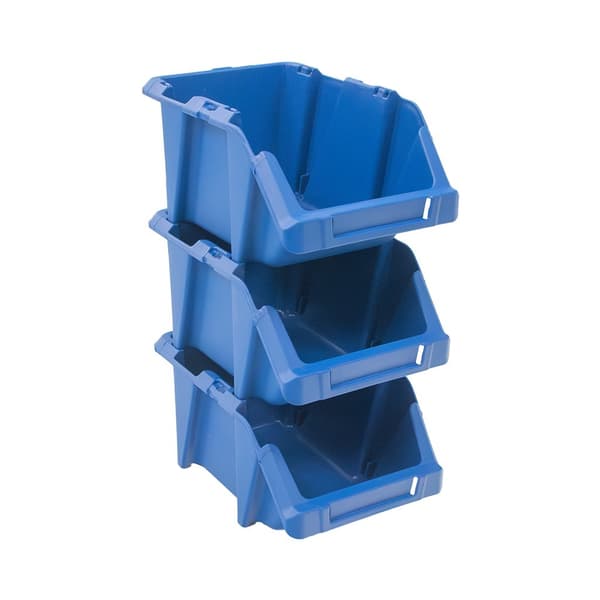 Mega-M lagerkontainer plastbox 155x250x120 mm blå 6-pack