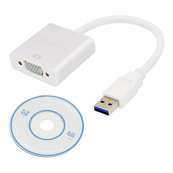 Ekstern USB 2.0/3.0 til VGA grafikkort til billedeklonering D-SUB