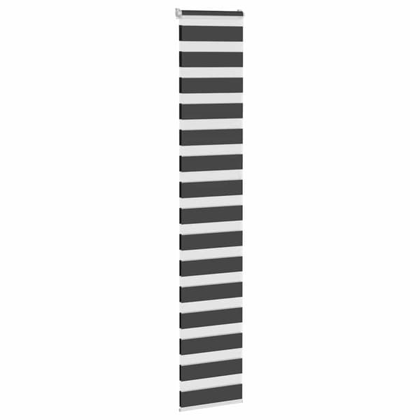 vidaXL Zebrarullgardin, svart, tygbredd 40,9 cm, polyester