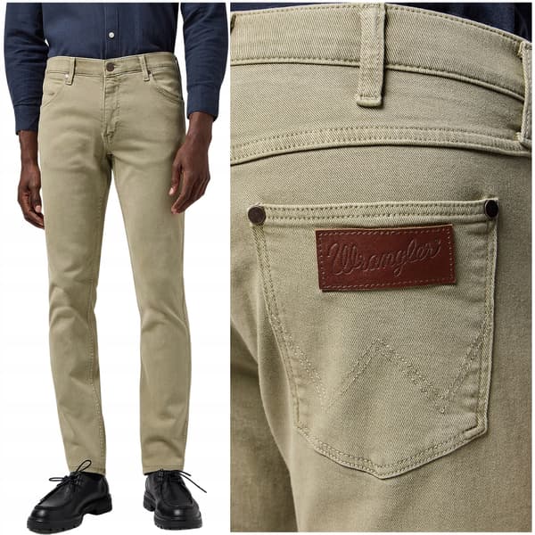Wrangler Frontier Khaki irtonainen vihreä kangashousut W32 L32