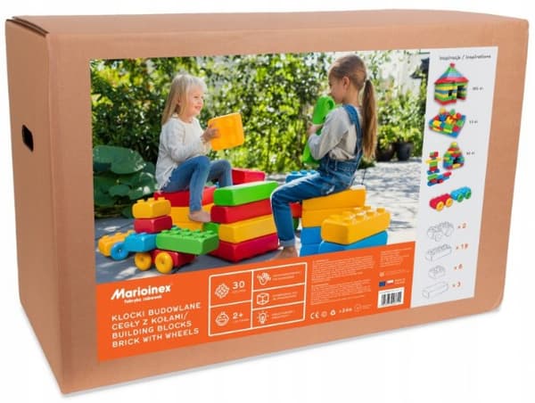 Marioinex Mega BLOCKS -tiilet + pyörät luova