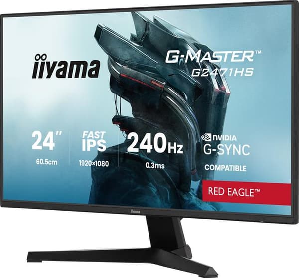 IIYAMA G-Master G2471HS-B1 Red Eagle -näyttö 23,8 IPS 0,3 ms 240 Hz G-Sync HDR10 musta