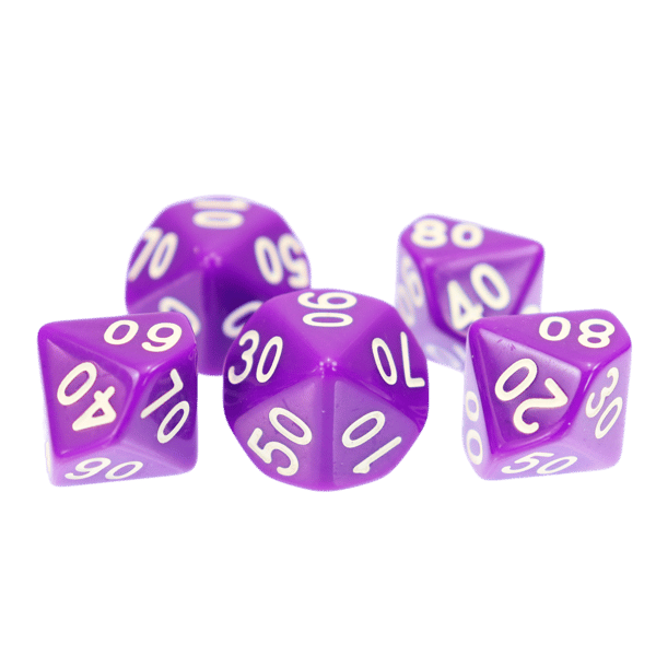 RPG terninger sort og hvid sæt med 7 metalterninger