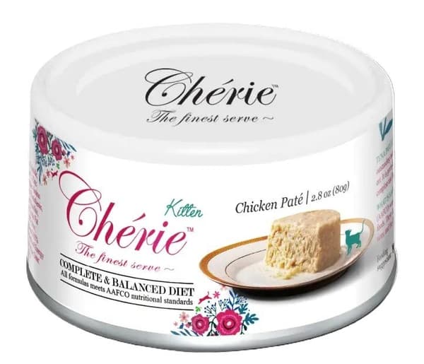 Cherie | Våtfoder för kattungar | 80g burk - Kycklingmousse 80g
