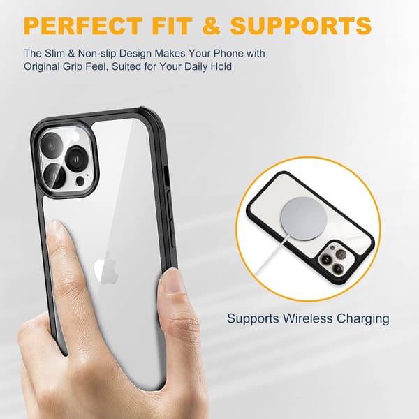 FODRAL TILL APPLE IPHONE 14 PRO MAX PLAST TRANSPARENT STÖTFÅNGARE A2894