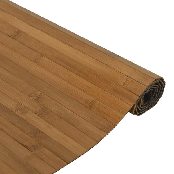vidaXL Suorakulmainen matto, ruskea, 60x500 cm, bambu