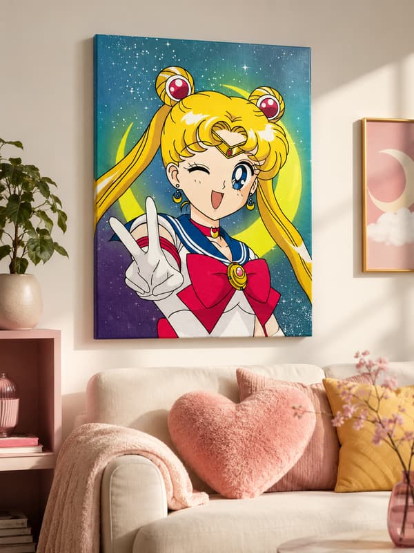 Målning med siffror med ram Sailor Moon 40x50 cm