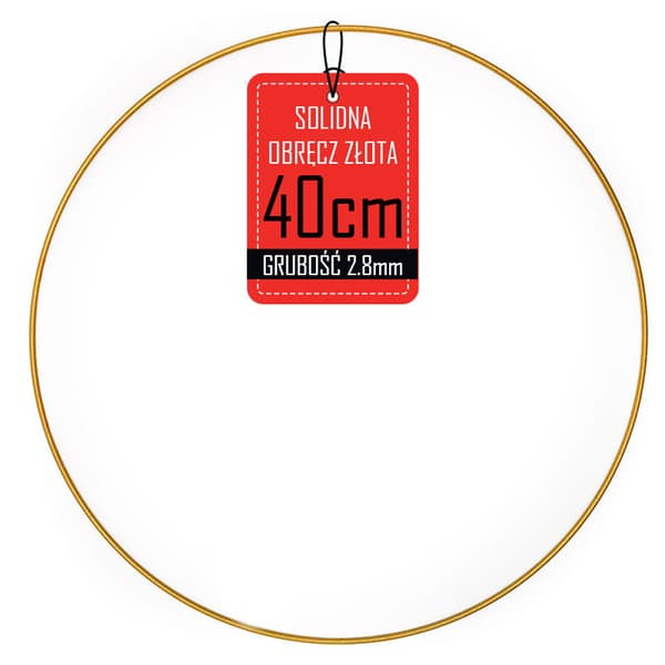 Metalkransbøjle - guld - 40 cm