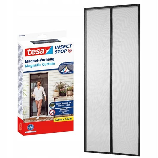TESA IS Magnetisk gardin 0,9x2,1m, antracit