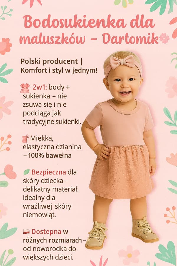 Bodysuitklänning storlek 92 kortärmad broderad vit