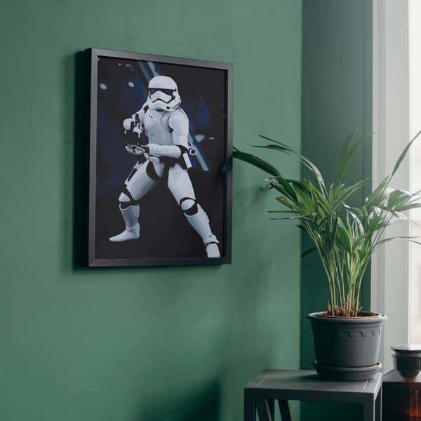 Maleri efter tal med ramme Billeder til maleri - Stormtrooper 40 x 50 cm