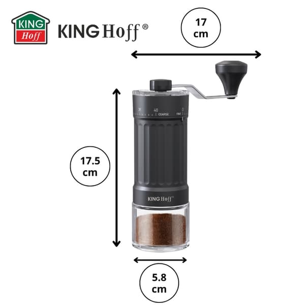 KINGHOFF KH-2002 MANUEL KAFFEKVÆRN MED JUSTERING