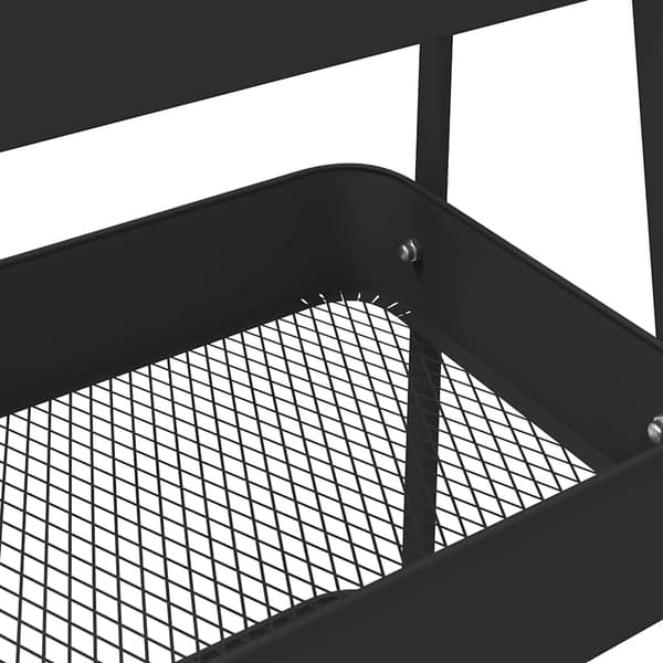 vidaXL 3-lags opbevaringsvogn sort 42x41,5x77 cm