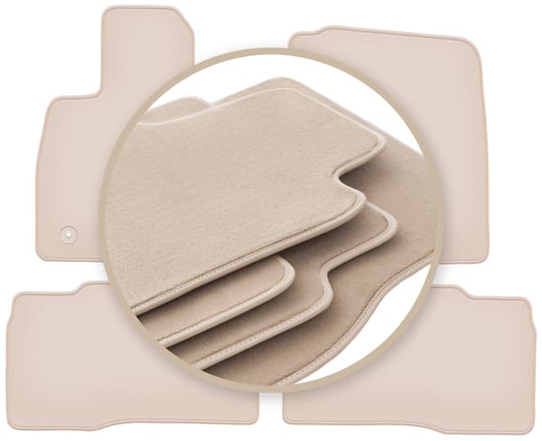 PREMIUM beige gulvmåtter til: Ford Explorer MK6 SUV 2020-