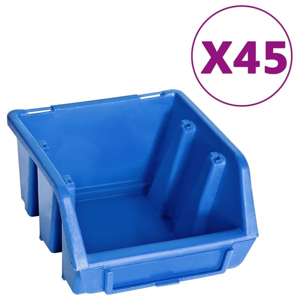 vidaXL 48-delt vægpanelorganisator blå og sort
