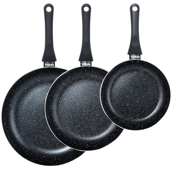 Sæt granitpander BLACK LINE 3 stk. 20 / 24 / 28 cm