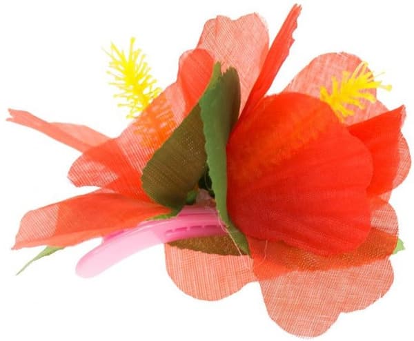 Hawaiianske røde blomster hårspænde