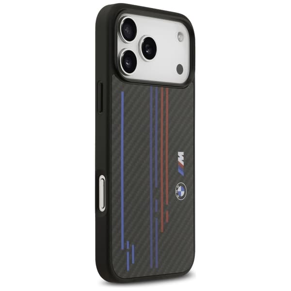 BMW M Kevlar-linjer og logo MagSafe-cover til iPhone 17 Pro Max - Sort