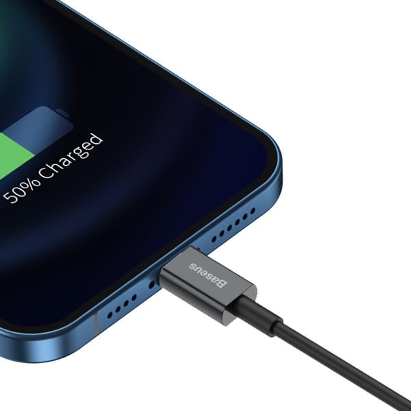 Baseus Superior -sarjan USB-Lightning-kaapeli, 2.4A, 2m (musta)