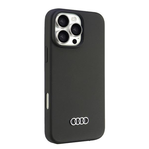 Audi Silikone Etui iPhone 16 Pro Max 6,9" Sort/sort hårdt etui AU-LSRIP16PM-Q3/D1-BK