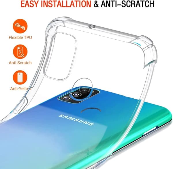 ETUI TIL SAMSUNG GALAXY M30S/M21 TRANSPARENT FARVELØS HOLDBART
