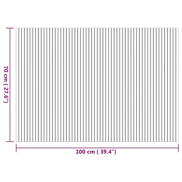 vidaXL Rektangulär matta, naturlig, 70x200 cm, bambu