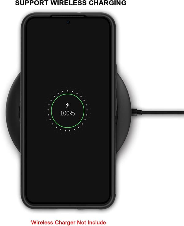 SORT ETUI TIL SAMSUNG GALAXY S22+ IMITERET LÆDER HOLDBART SM-S906