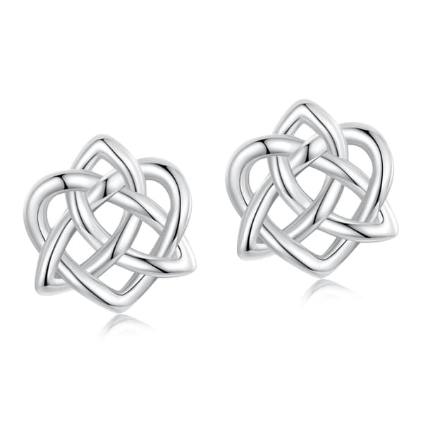 Silver Keltiska Knut Örhängen 925 Silver