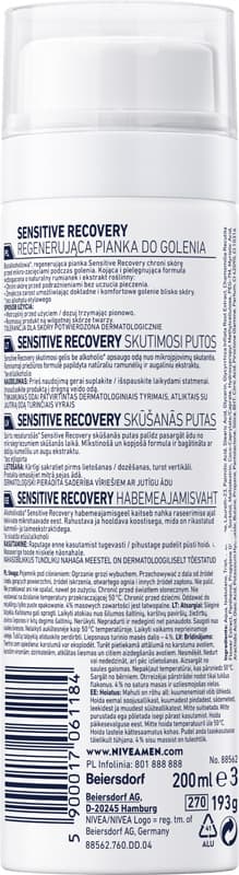 NIVEA Sensitive regeneroiva parranajouva 200 ml