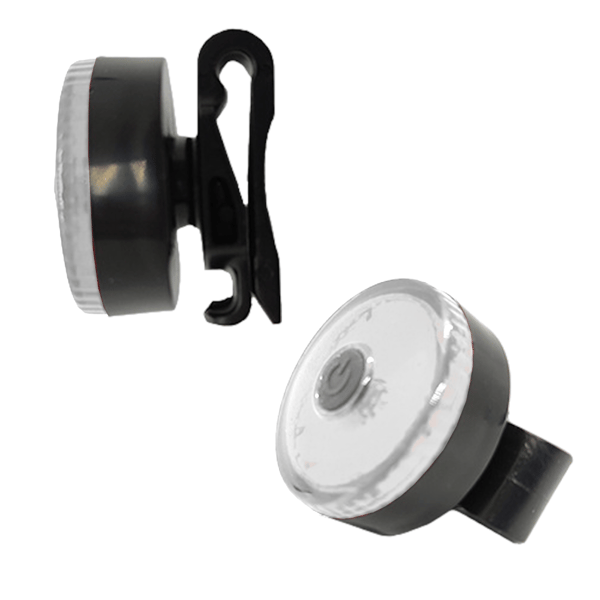 Cykellampa LED rund vit främre USB gummirem stänkskyddad