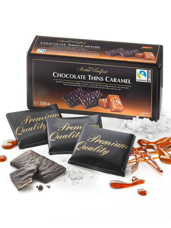 MaitreTruffout Saltede Karamel Chokoladestykker 200 g
