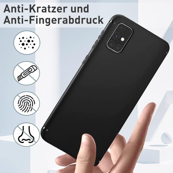 SILIKONE ETUI TIL SAMSUNG GALAXY A71 SORT MAT LYS SM-A715F
