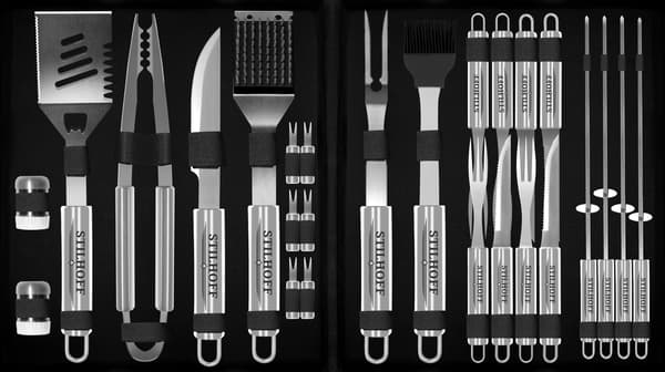 Tilbehørssæt til STILHOFF STRONG GRILL, bestik 28 dele + etui + handske