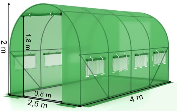 AUREA trädgårdstunnel 2,5x4m