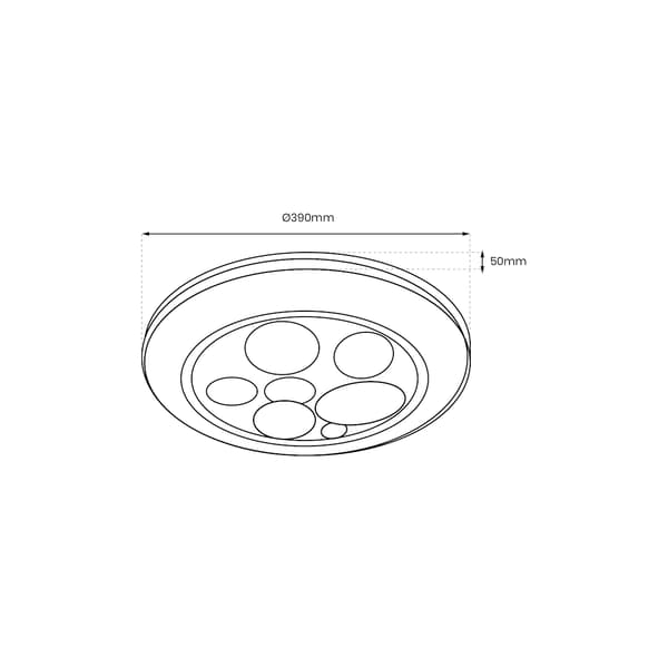 TAKLAMPA BUBBLES LED VIT MILAGRO ML8128