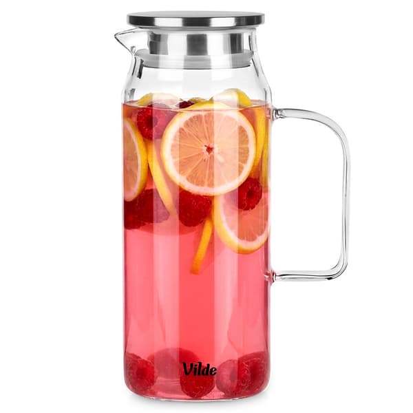 Glaskanna med lock 1,5 l