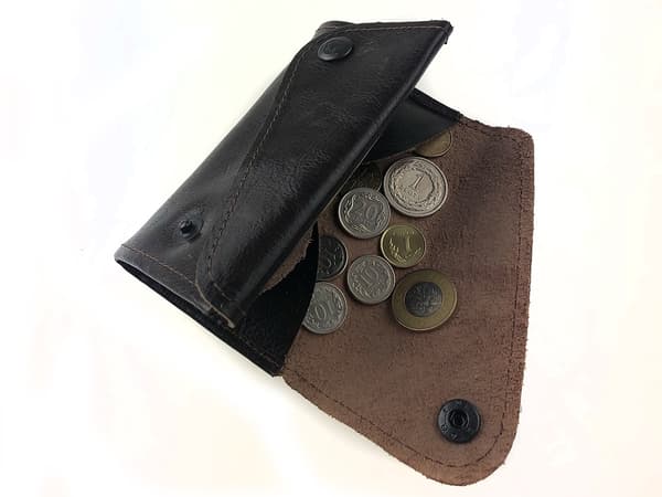 Læderpung, etui, pengeseddeletui, møntetui, læderpung