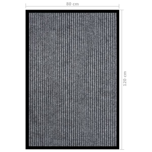 vidaXL Ovimatto, uurrettu, harmaa, 80 x 120 cm