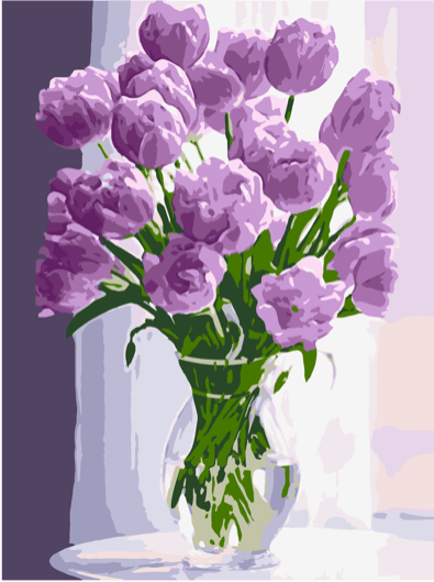 QBEE Amazing Tulips -taidemaalaussetti, 5 osaa