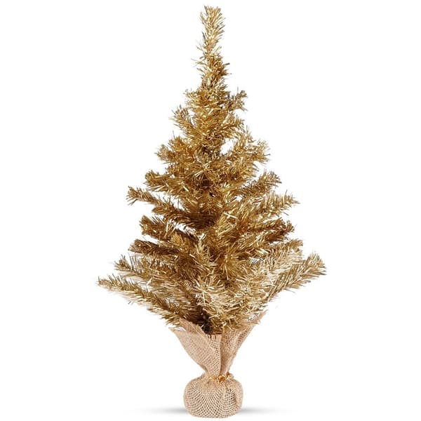 Kunstigt guld juletræ 60 cm