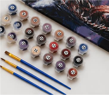 Venom Marvel målning med siffror och ram 40x50 cm