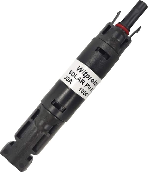 Aurinkopaneeliliitin, vedenpitävä sulake 20A 1000V IP68