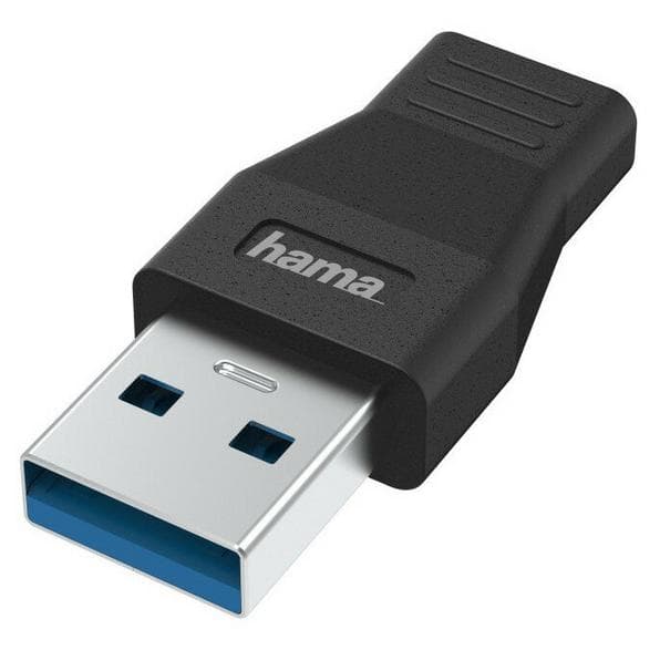 HAMA USB-A-stik - USB-C-bøsning 3.2 Gen 1, 5 Gbit/s adapter