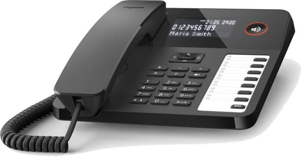 GIGASET Desk 600 Telefon med ledning Sort