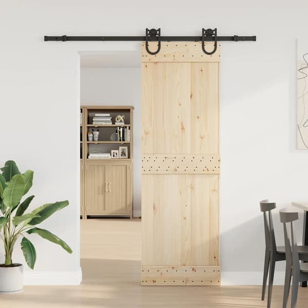 vidaXL Skjutdörrsinstallationssystem 183 cm stål svart
