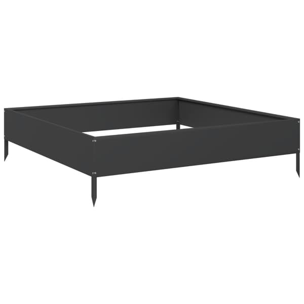 vidaXL højbed, sort, 100x100x26 cm, stål