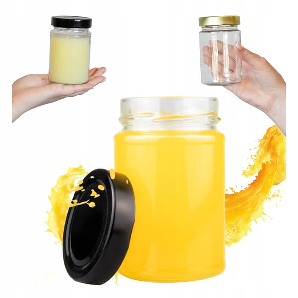 5x Atena-burk 330 ml + högt lock FI66 sylt honung present bröllop