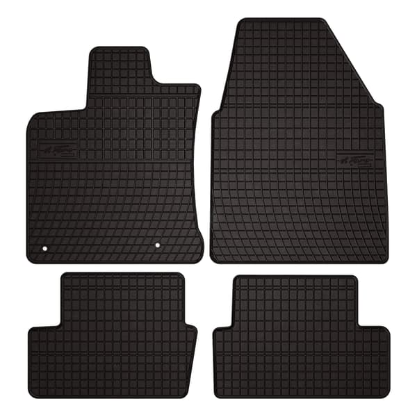 Gummibilmåtter til: Nissan Qashqai I J10 crossover (2006-2013) - sorte, tilpassede